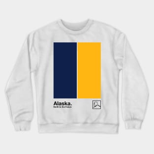 Alaska  // Original Minimalist Artwork Poster Design Crewneck Sweatshirt